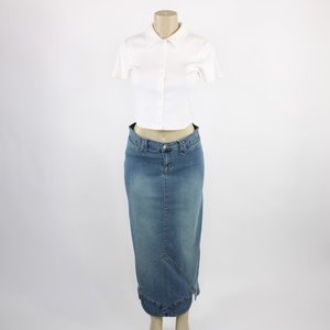 Vintage Neeso long floor length Jean skirt